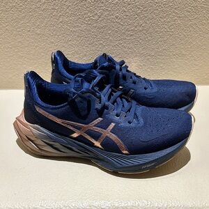 ASICS Navy and Peach Athletic Sneakers